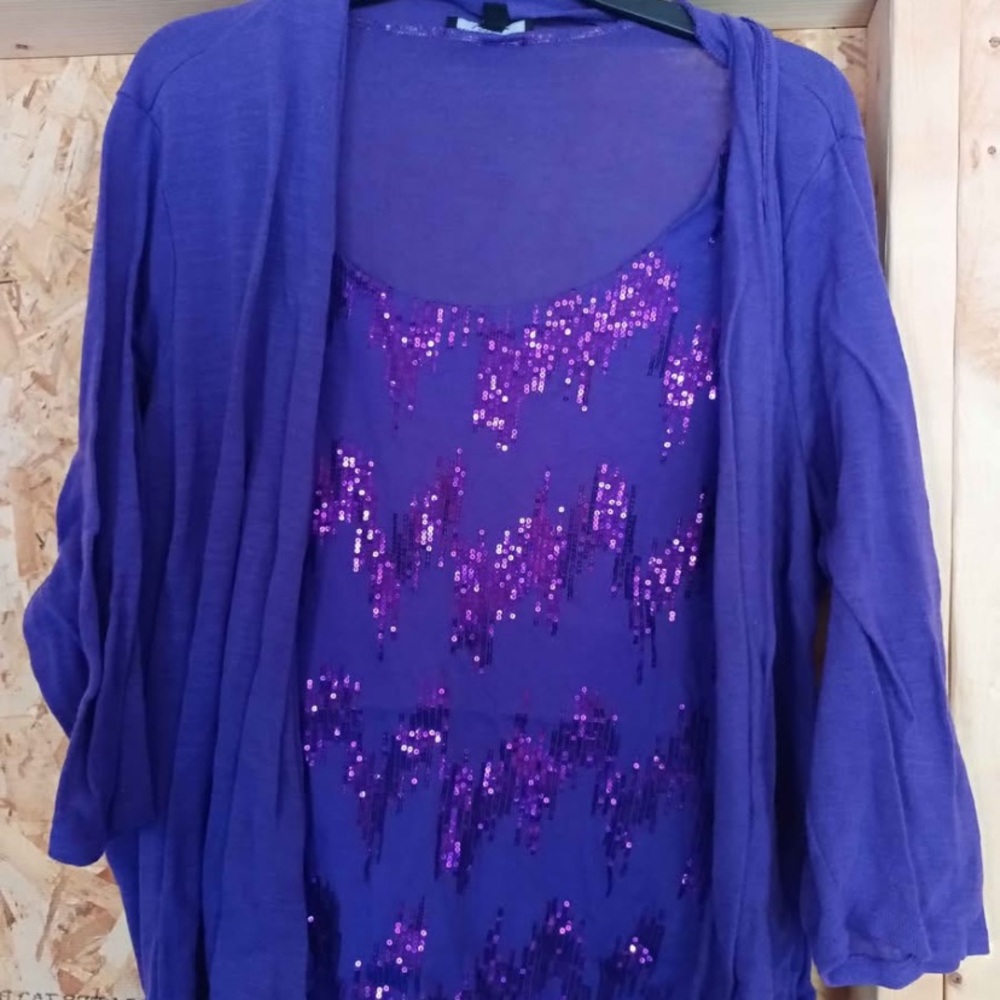 Notations Purple Knit Top